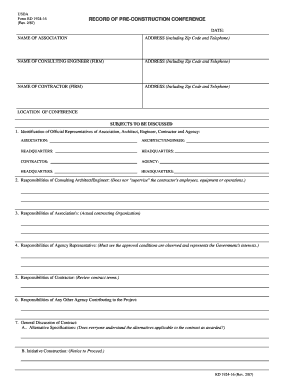 Usda Form Rd 1924 16