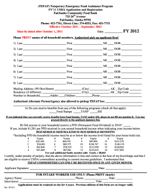  Emergency Food Assistance 2011