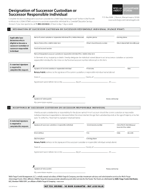 Utma Successor Custodian Form