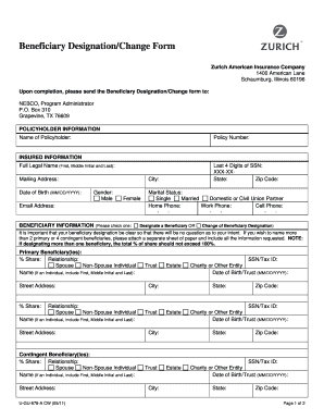  Beneficiary Designation Form Nebco 2011-2024