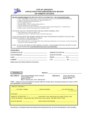  Appleton Parking Ticket 2007