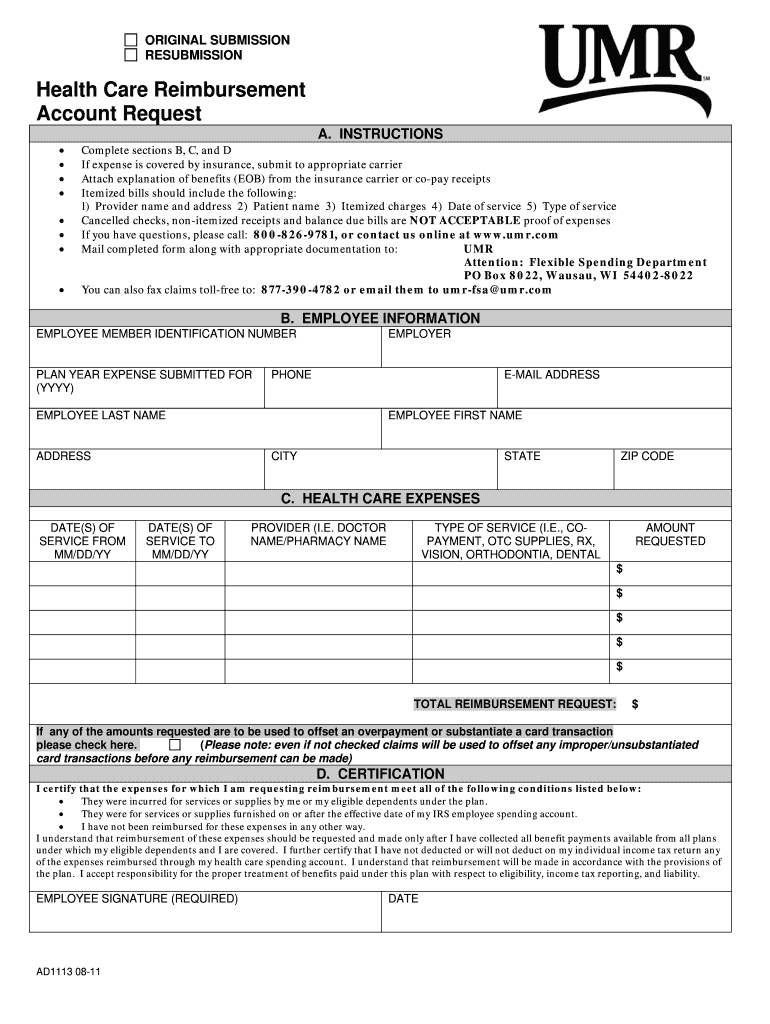  Umr Subrogation Form 2011