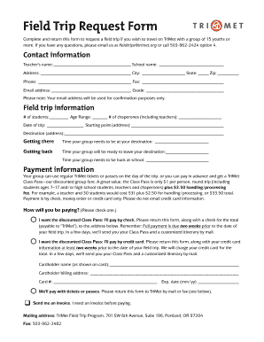 Field Trip Request Form