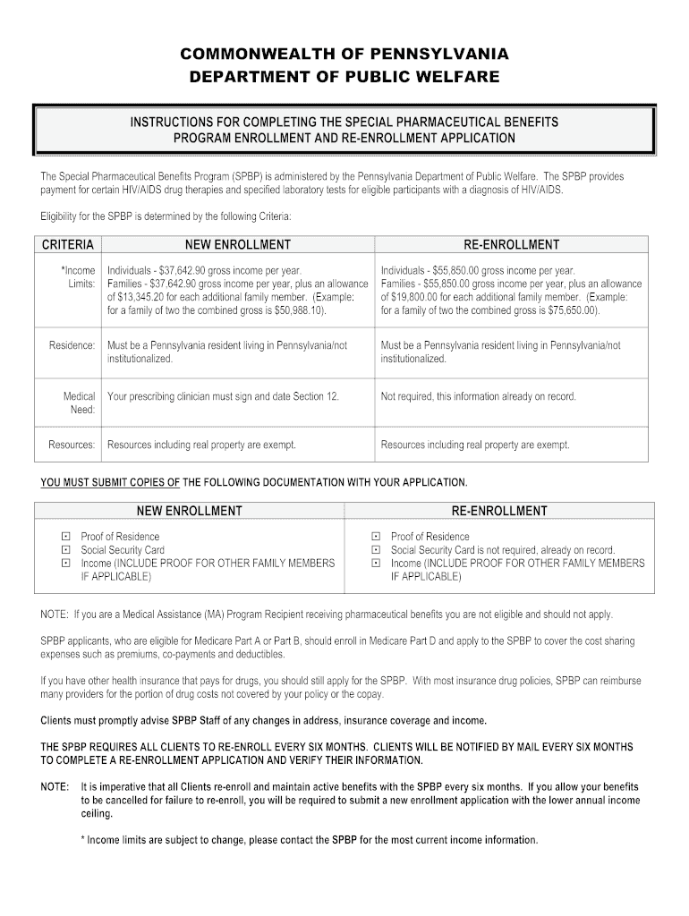 Spbp Formulary