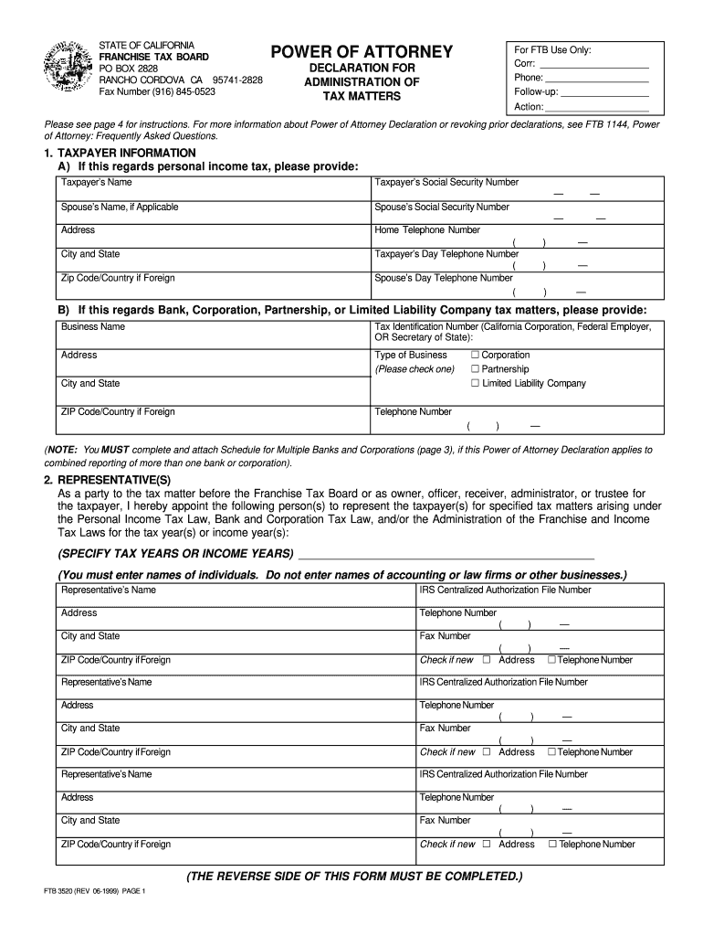 Franchise Tax Board  Form