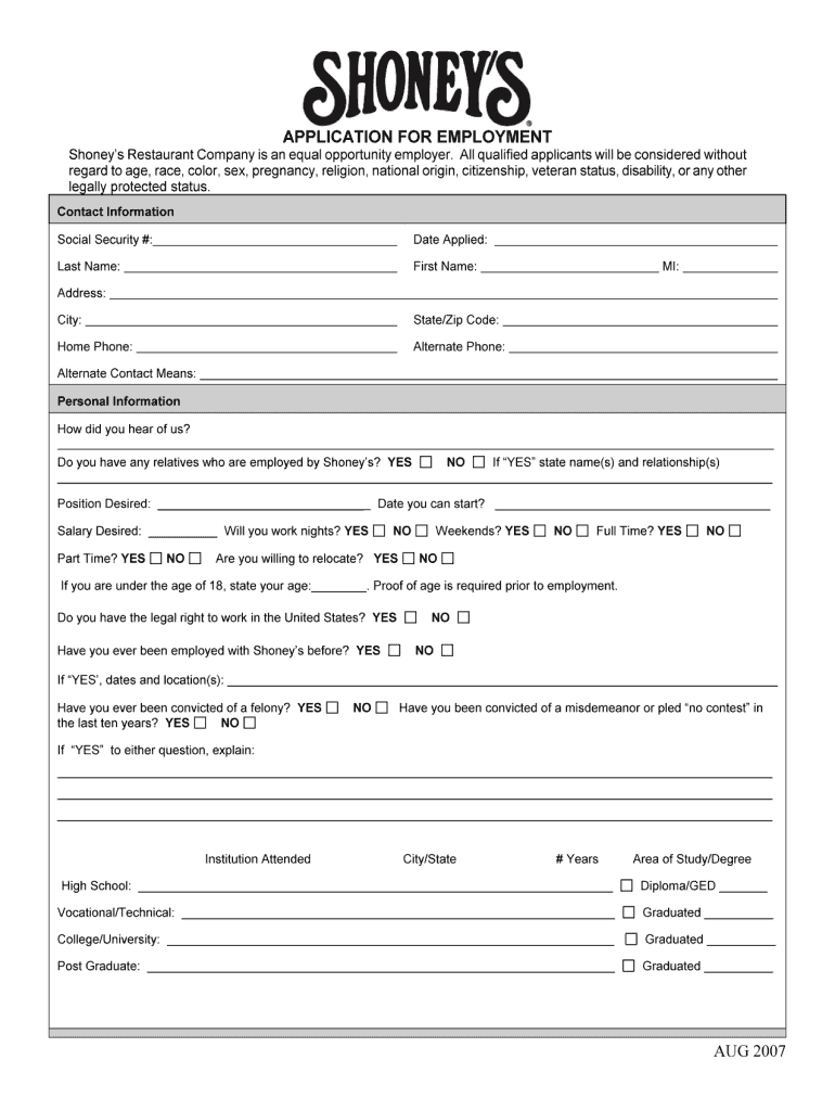  Construction Company Application Form 2007