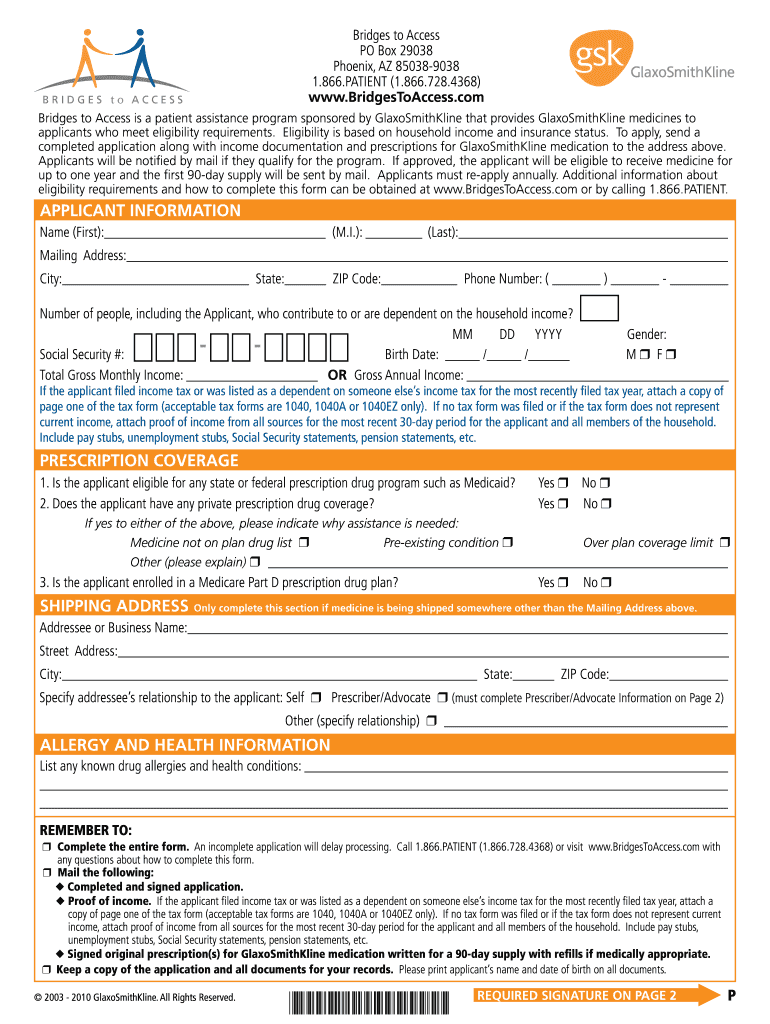 Bridges to Access  Form