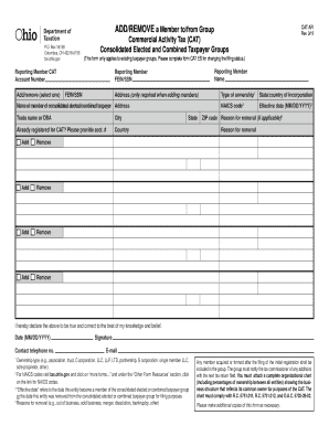 Ohio Cat Ar  Form