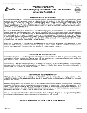 Trustline Fax Number Form