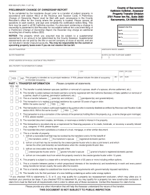 Sacramento County Pcor  Form