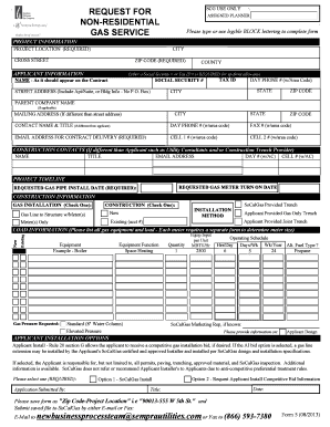  REQUEST for NON RESIDENTIAL GAS SERVICE E Mail to 2013-2024