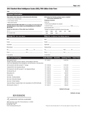 Stanford Binet Test Sample PDF  Form