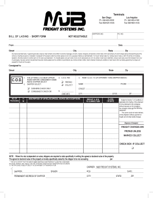 Mjb Freight  Form