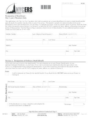 Nycers Fax Number  Form