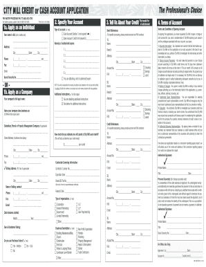 City Mill Credit Application Form