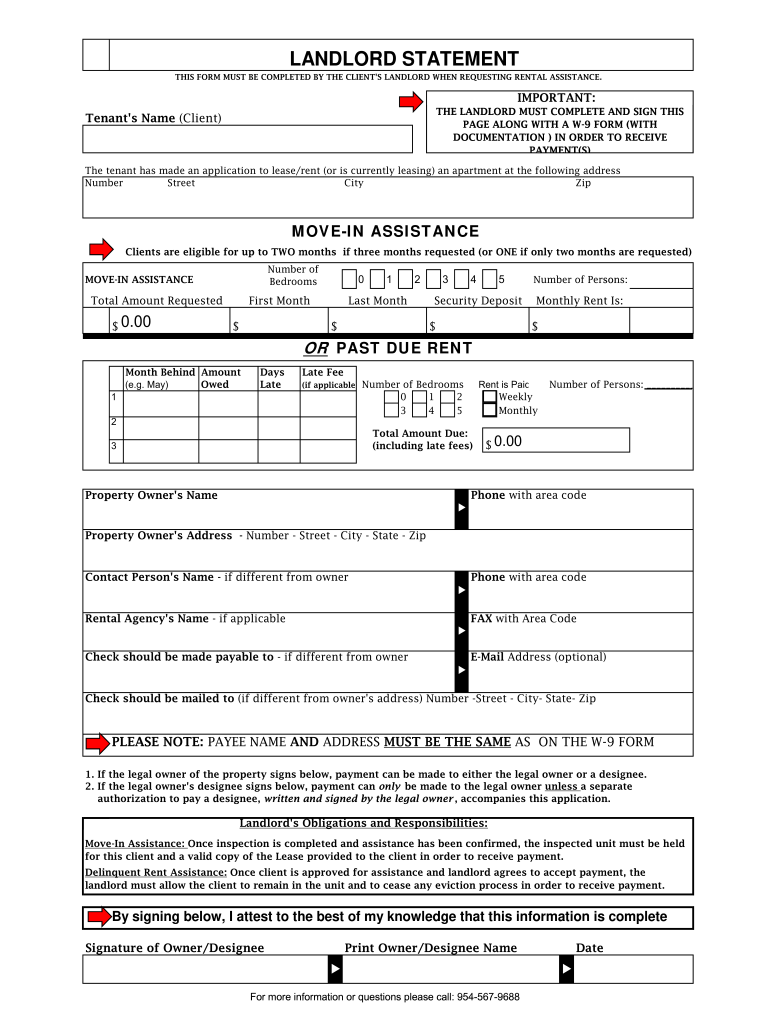 Hopwa Landlord Participation Agreement  Form