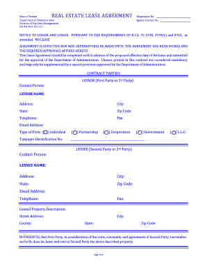 Orea Commercial Lease Agreement Ontario  Form