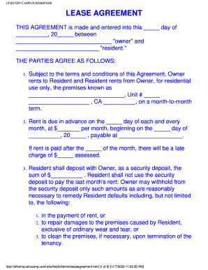 Ucsd Room for Rent  Form