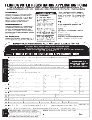 Florida Voter Registration Application Espanol Form