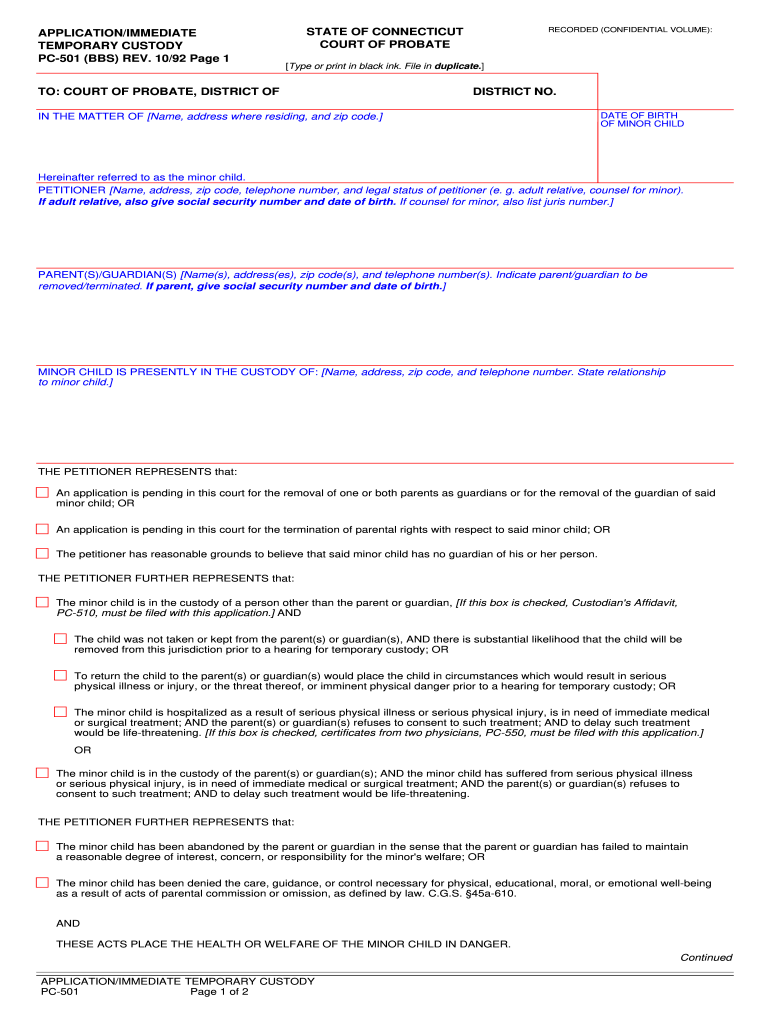 Get and Sign PDF Fill and Sign Online Temporary Guardianship Without Court  Form 1992-2022