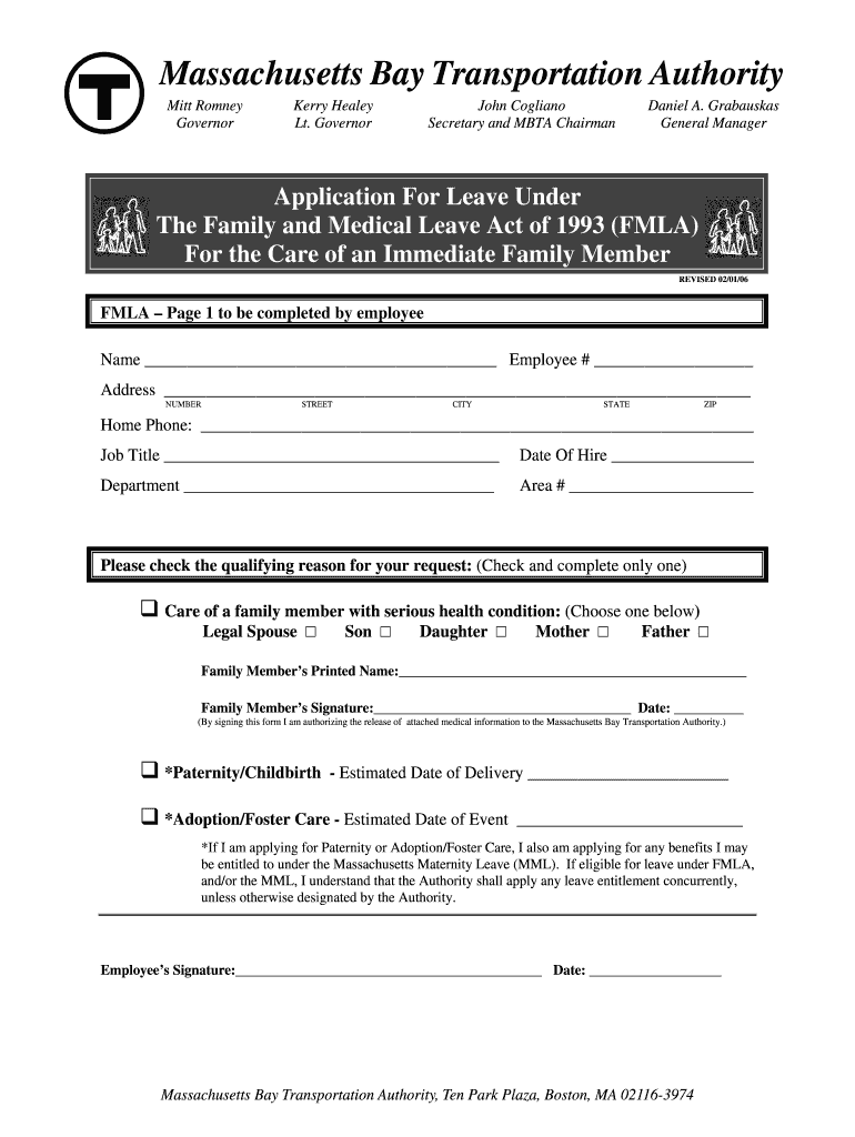 Fmla Application  Form