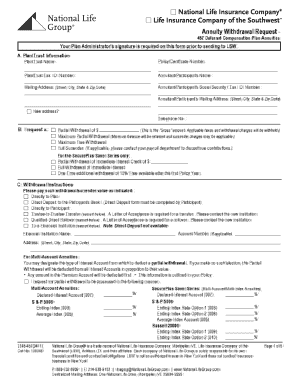 National Life Group Withdrawal Form