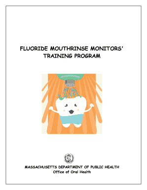 Massachusetts School Fluoride Mouthrinse Downloadable Forms