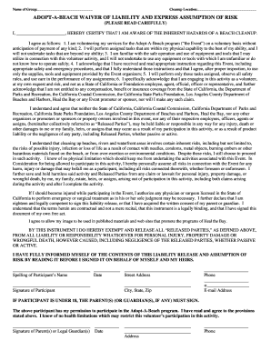 Heal the Bay Waiver Form