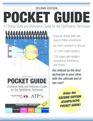 Jcahpo Pocket Guide  Form