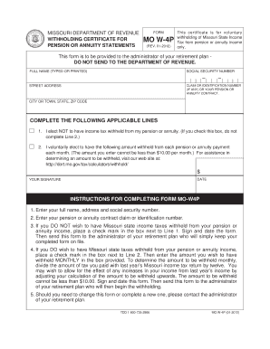 Mo W 4p  Form