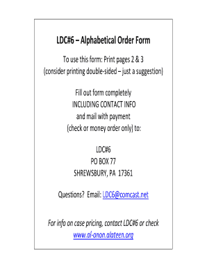 Ldc6 Order Form