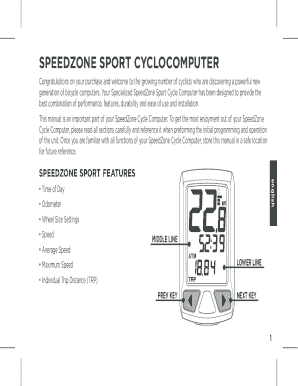 Speedzone Sport Wireless Manual  Form
