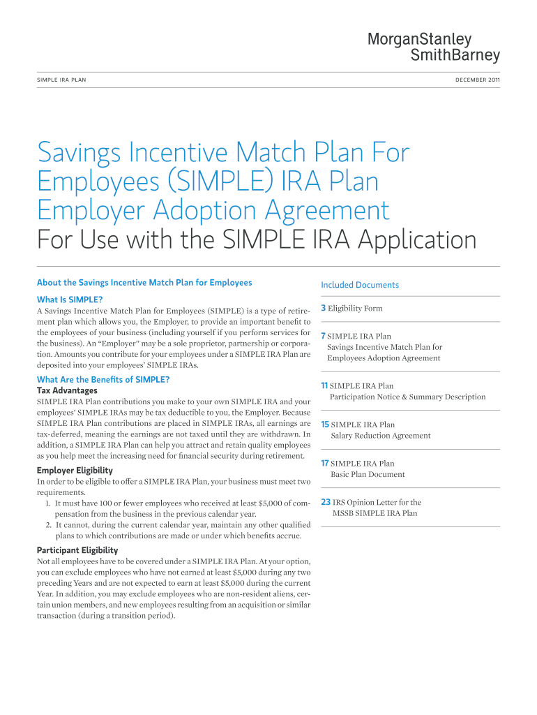 Morgan Stanley Simple Ira  Form