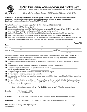 Fun Leisure Access Savings Health Form