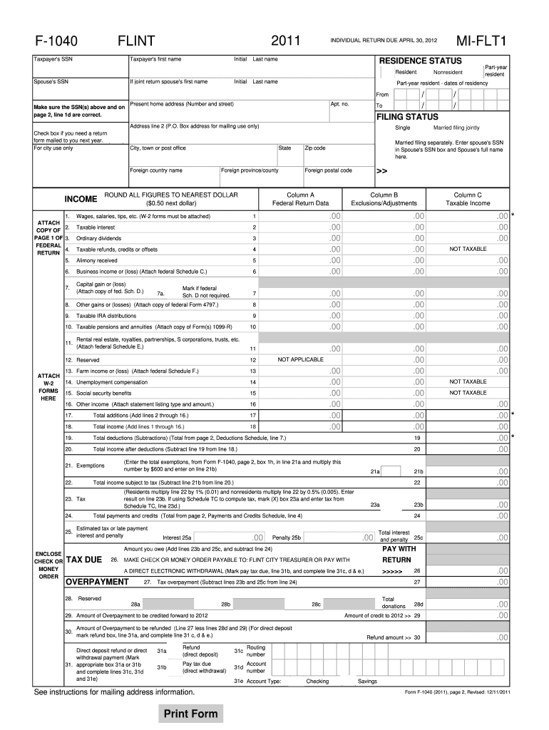 Mi Flt 1 Fill in Form