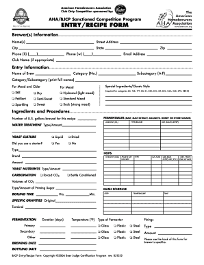 Ahabjcp Entryrecipe Form