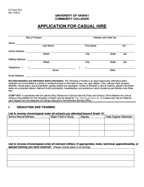 Casual Labour Fill Form