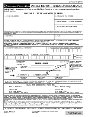 Va Form 29 0309