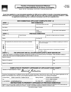 Homestead Exemption Seminole County  Form