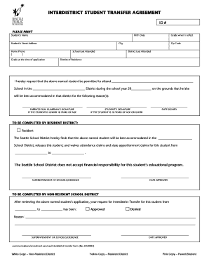 Communicationsenrollment Servicesinterdistrict Transfer Form