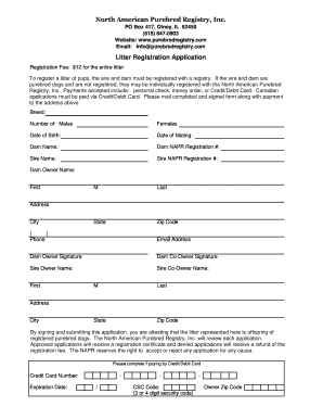 Napr Registration  Form