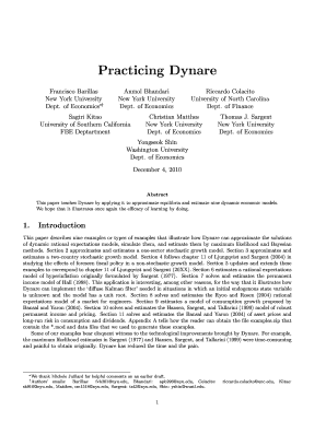 Practicing Dynare Examples Zip  Form