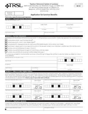 Application for Survivor Benefits Trsl  Form