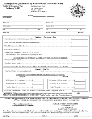 Tennessee Hotel Tax Exempt Form