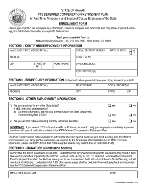 Deferred Compensation State of Hawaii  Form