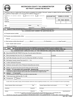Mccracken County Tax Administrator  Form