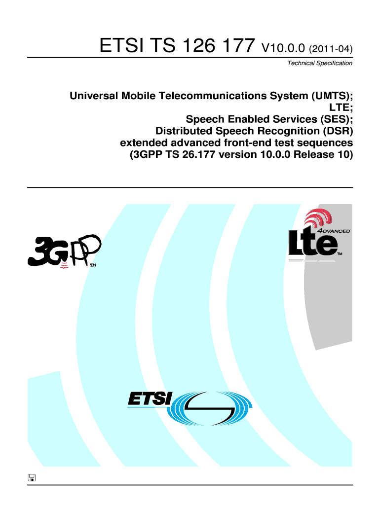 TS 126 177 V10 0 0 Universal Mobile Telecommunications ETSI Etsi  Form