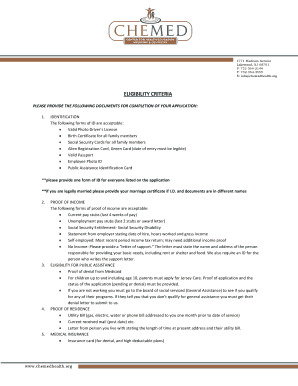 Medical Assistance Application  Form
