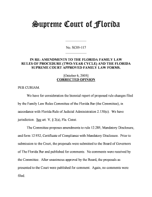 OP SC05 117 Correct DOC Floridasupremecourt  Form