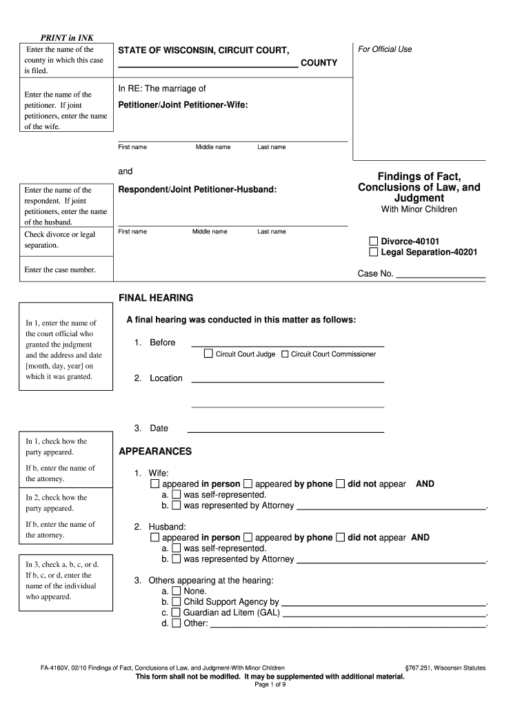  Fa 4160  Form 2010